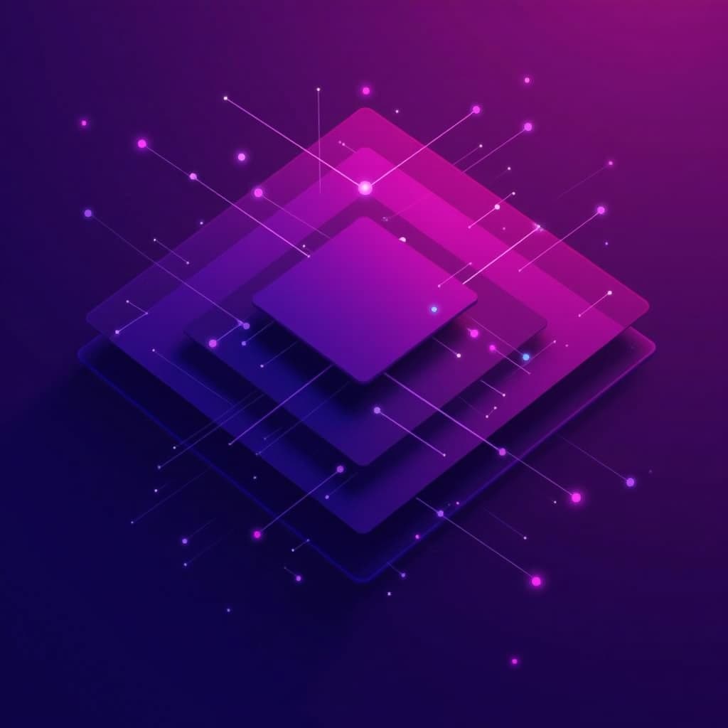 Abstrakcyjna wizualizacja warstw deep learning